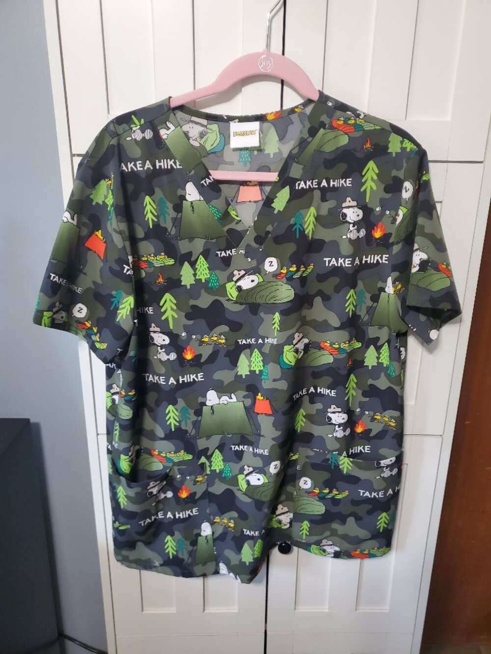 Size Large, Snoopy Scrub Top
